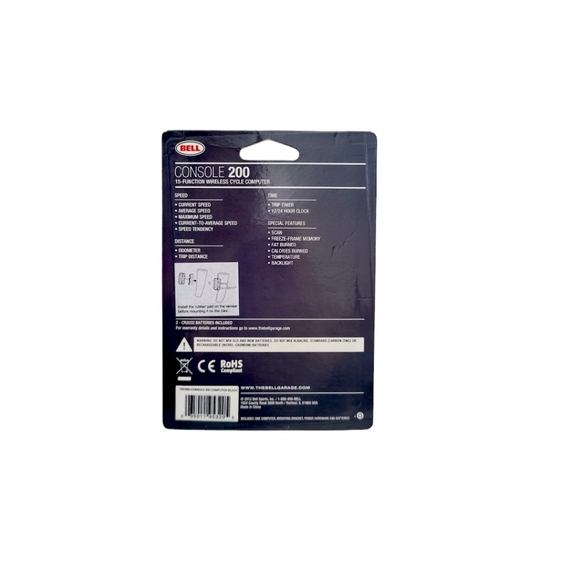 Bell Sports Console 200 Digital Wireless 15-Function Cyclocomputer Black - Picture 2 of 3